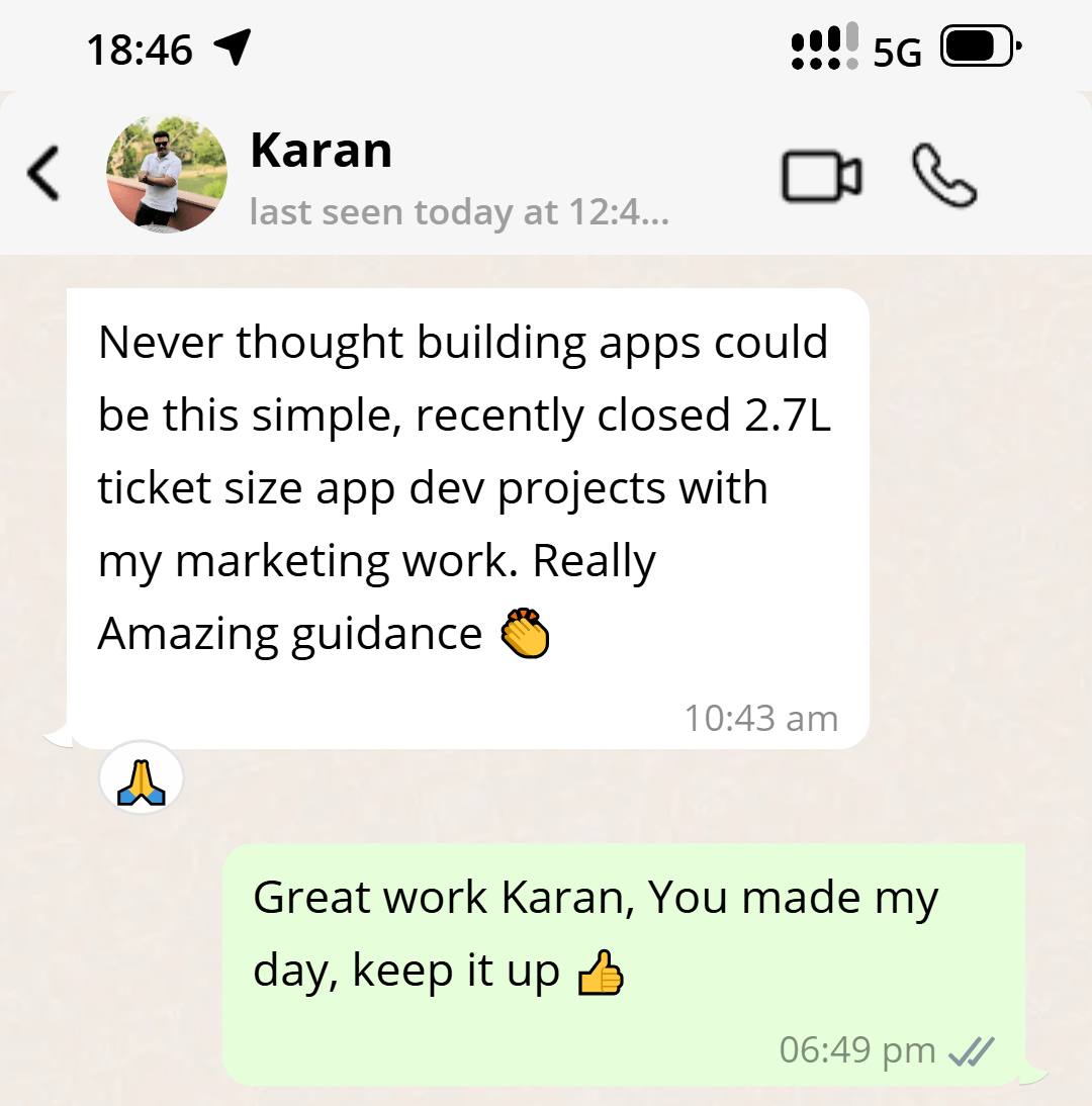 Workshop Testimonial Review by Karan to App Mastery Workshop by Technical Vishal Sir
