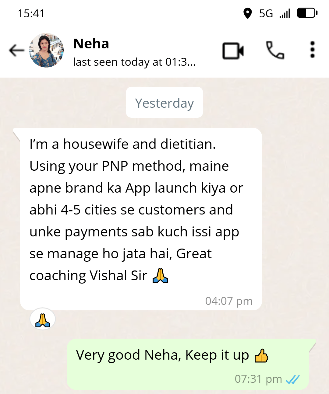 Workshop Testimonial Review by Neha to App Mastery Workshop by Technical Vishal Sir